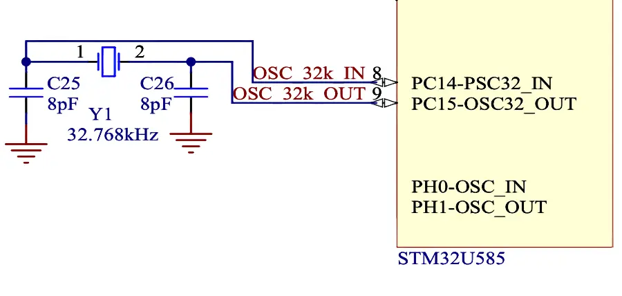 The Microvisor 32.768kHz crystal circuit
